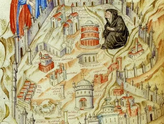 Miniature architetture sacre di Fazio degli Uberti 1447